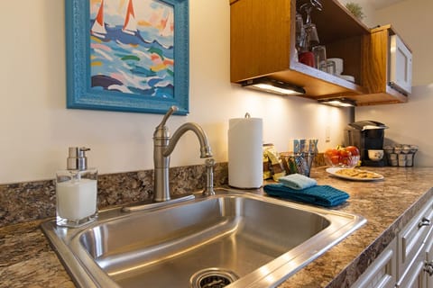 Kitchenette - sink, microwave, refrigerator, coffee maker &  toaster 