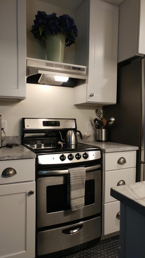 Stove is ready for your home cooking, or simple reheat from great local cafe