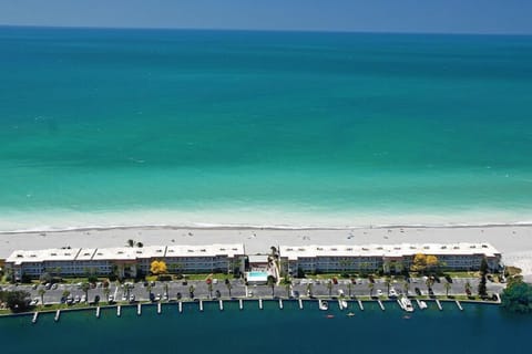 Aerial view of Fisherman's Cove at Turtle Beach on Siesta Key
