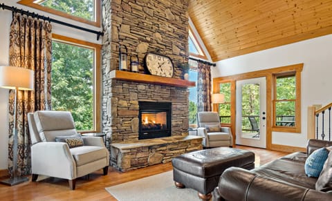 Come in and get cozy by the fireplace
