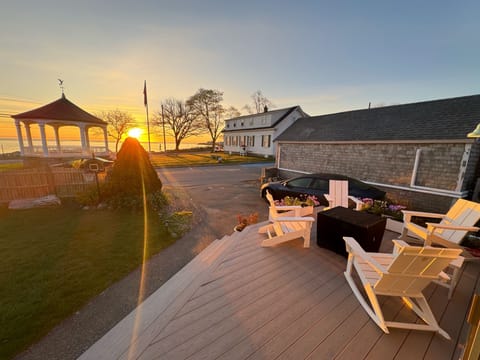 Sunrise view from Back Beach Cottages over the ocean