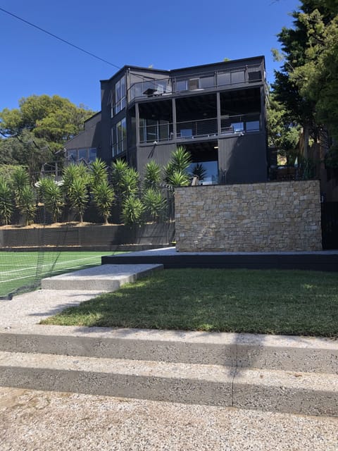 Swimming pool,tennis court ,Jacuzzi, fire place,  bay water views 
