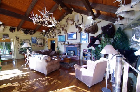 Great room sitting area with fireplace