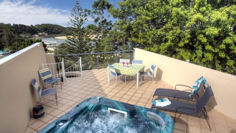 Private Terrace for Oceanview 6 apartment only and with own hot tub