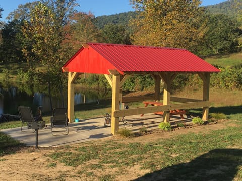 BRAND NEW THIS FALL SEASON!  A new Pavilion by the pond, open to ALL guests.