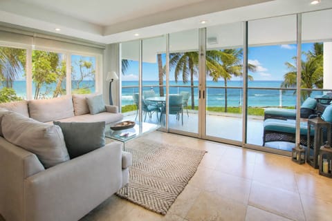 Enjoy incredible beach and ocean views from the living area