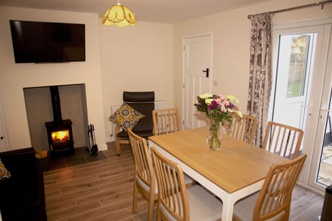 Family Room with log burner