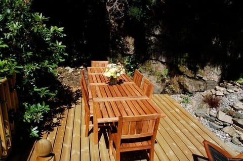 Outside decking with seating area