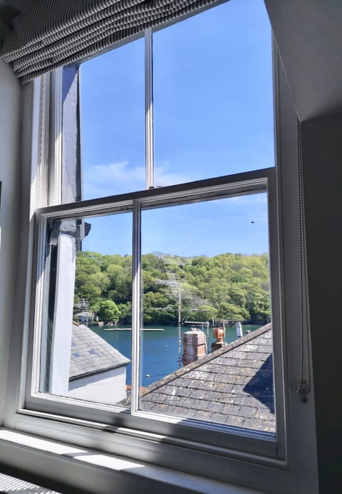 View out to the River from the master bedroom.