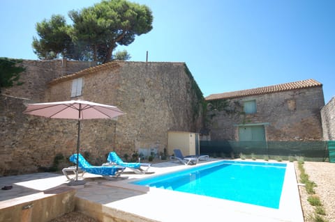 The private pool of the house - not overlooked, the barn is part of the property