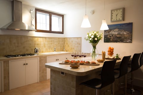 Kitchen in the lower level of the villa