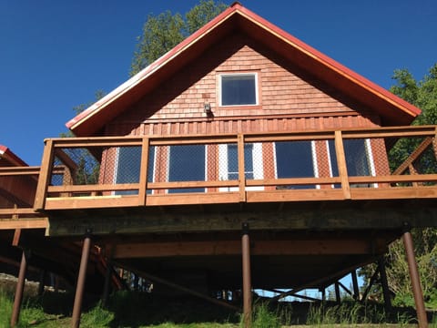 Enjoy waterfront views from the private deck
