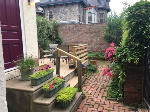 Entering the garden apartment