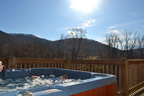 view from hot tub