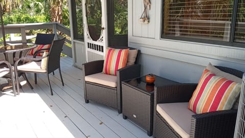 Relax on the outdoor deck