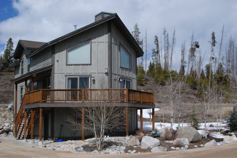Wraparound deck on the main floor.