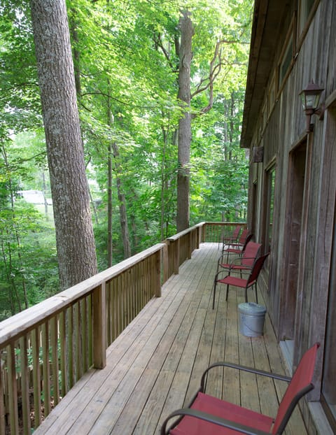 Relax and just listen to the nature around you on our 50 foot deck.