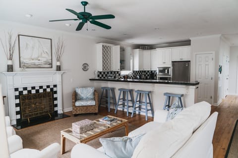 Living room and kitchen