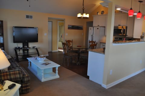 Open and roomy!  Big screen TV with great upgrades throughout.