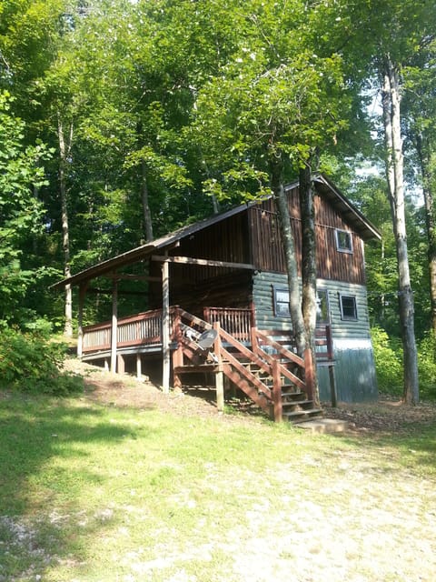 Exterior, of log cabin