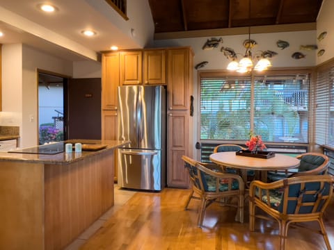 Dining area and entry into kitchen.