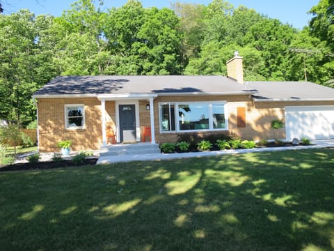 Front of house with huge picture window