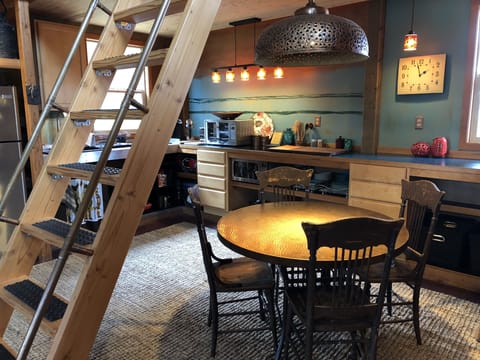 Ladder to loft bedroom