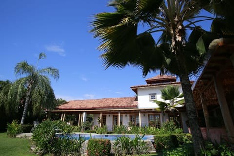 Rear of Villa, living area to right (double height ceiling). Kitchen to left 