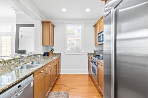 Chef's Kitchen with Stainless Steel Appliances