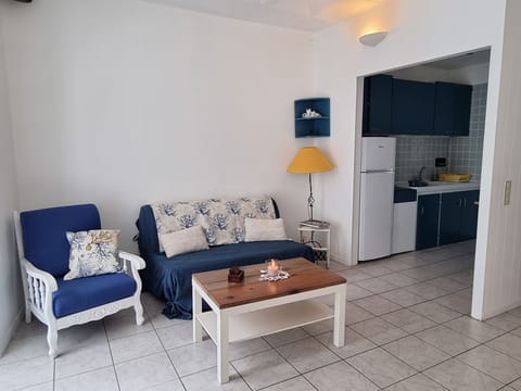 Living-room and kitchen