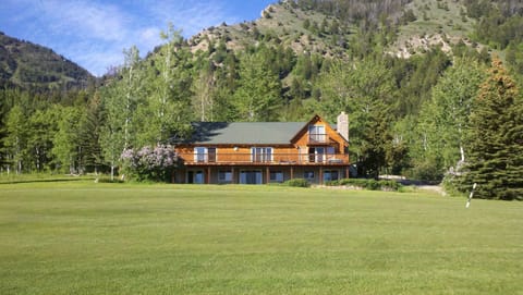 View of the Lodge from the fairway of the golf course.  