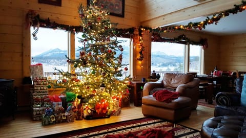 Family Room - At Christmas, you can harvest a wild tree.