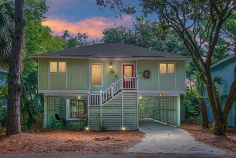 Front of the House in the evening.