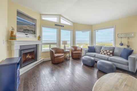 Enjoy beautiful water views right from the comfort of the living room.