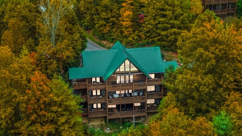 Aerial view of back of BIG Buck Lodge