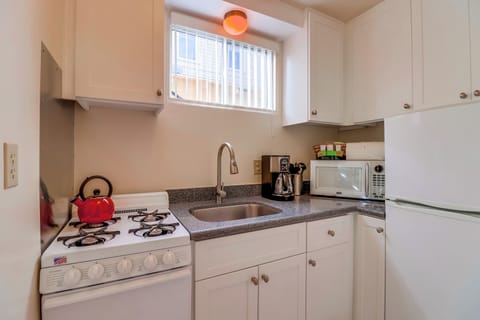 Window in kitchen to bring in natural light.