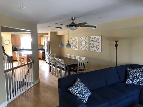 View from the living room toward the kitchen
