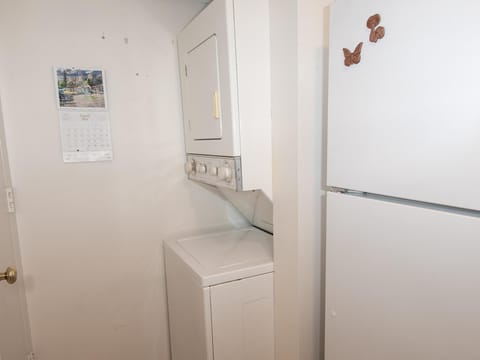 Stacked washer and dryer