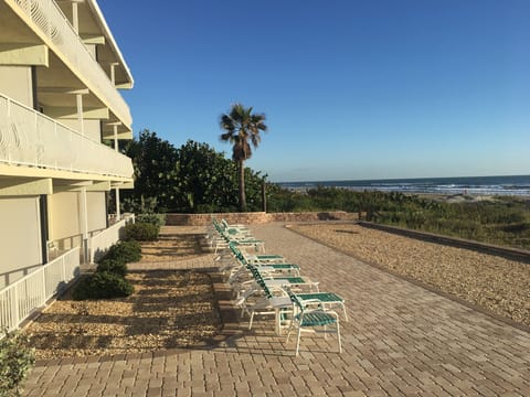 Rear of building facing beach and Atlantic Ocean