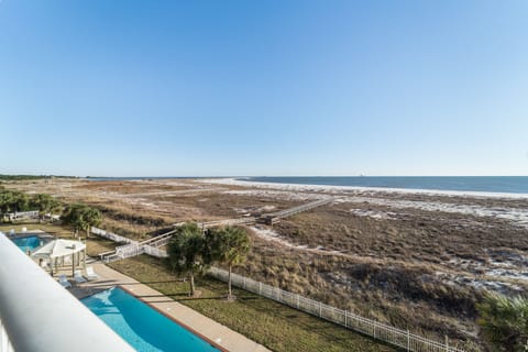 view of pool area & beach
