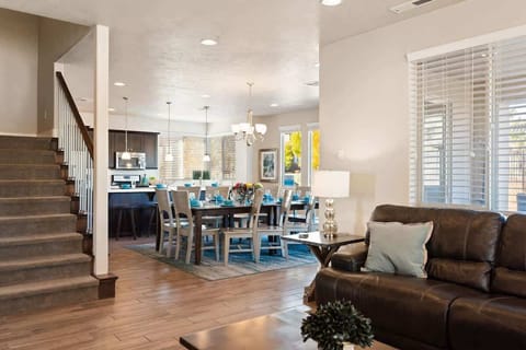 Living room open to kitchen great for being together