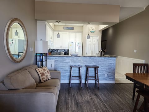 living room and kitchen