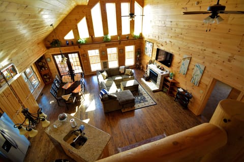 View of the main floor living room from 2nd floor