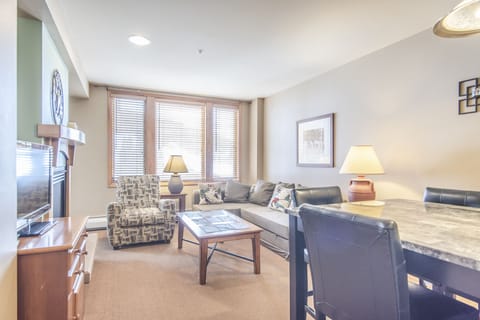 Living Area - Sectional sofa converts to queen size bed.