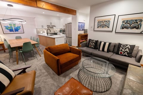 Open plan living, dining and kitchen area