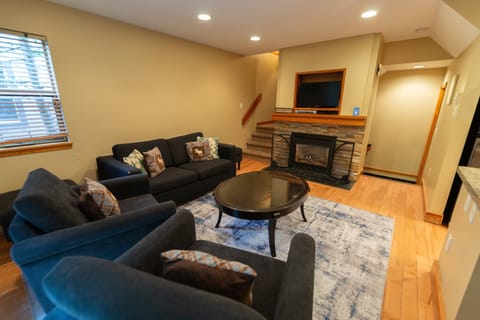 Open plan kitchen, dining and living area