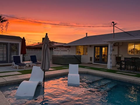 Gorgeous sunsets by the pool