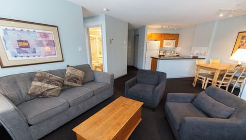 Living area with view of Village stroll