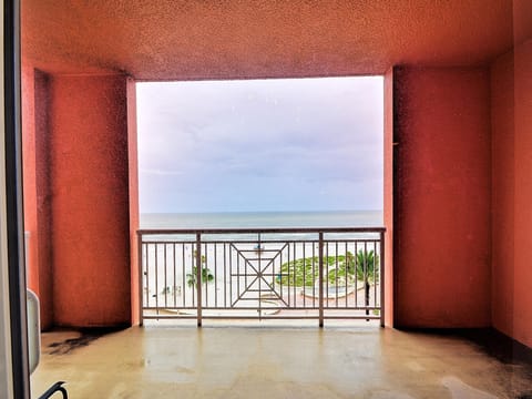 View of the balcony and south Clearwater Beach.