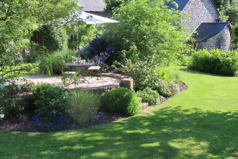 Private garden seating area